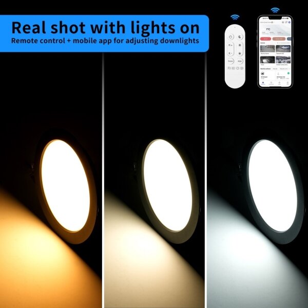Immax NEO 07295L - Димируемо вградено таванно осветително тяло DOWN LED/36W/230V Wi-Fi Ø 23 см бяло