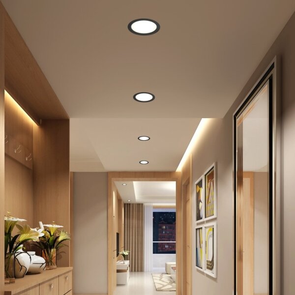 Immax NEO 07297L - димируемо вградено LED осветително тяло DOWN LED/36W/230V Wi-Fi Ø 23 cm черно