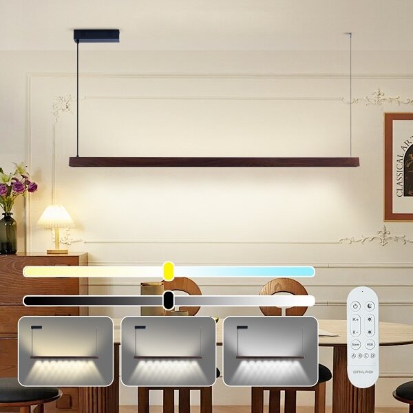 Immax NEO 07301L-LED Димируем полилей на кабел MADEIRA 33W/230V Wi-Fi Tuya 152 cm орех