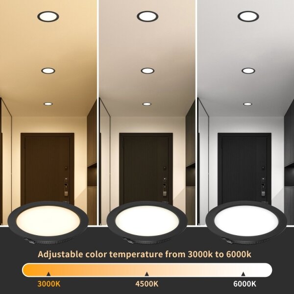 Immax NEO 07297L - димируемо вградено LED осветително тяло DOWN LED/36W/230V Wi-Fi Ø 23 cm черно