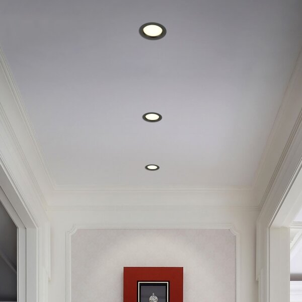 Immax NEO 07296L - LED димируемо вградено осветително тяло DOWN LED/12W/230V Wi‑Fi Ø 12 см черно