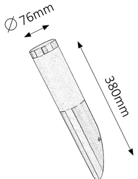 Rabalux 8261 - Екстериорен аплик INOX TORCH 1xE27/25W IP44