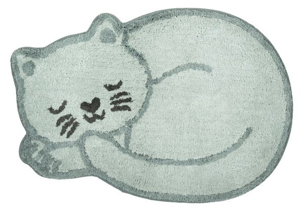 Светлосин памучен детски килим 43x60 cm Sleeping Cat – Sass & Belle