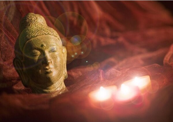 Eglo 75039 - LED Светеща декоративна картина BUDDHA 3xLED/0,02W/2xAA 30x45 см