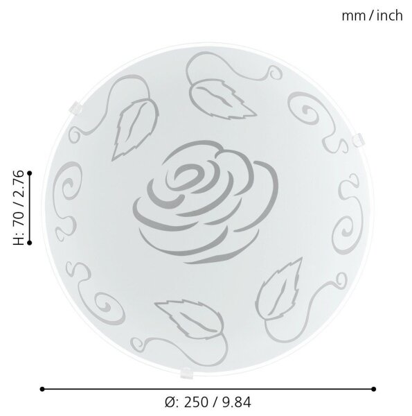 Eglo 89238 - Лампа за таван MARS 1 1xE27/60W/230V