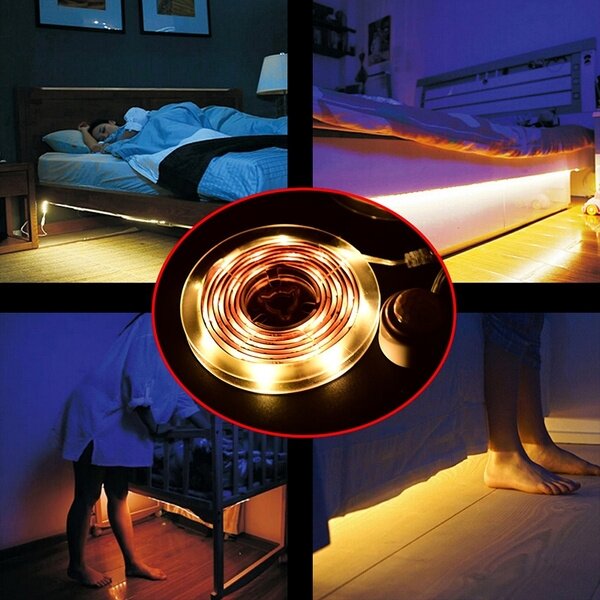 Solight WM56 - LED лента със сензор 4xAAA 3000K 1м