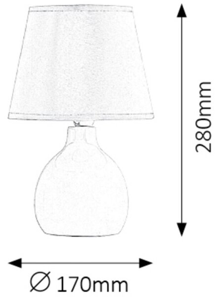 Rabalux 4476 - Настолна лампа INGRID 1xE14/40W/230V кафява