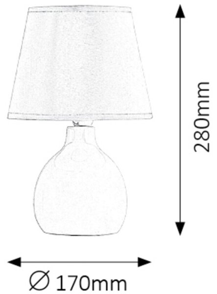 Rabalux 4478 - Настолна лампа INGRID 1xE14/40W/230V винено червена