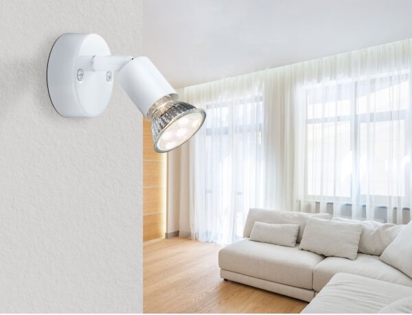 GLOBO 57381-1L - LED Стенна Точково осветително тяло OLANA 1xGU10/3W/230V