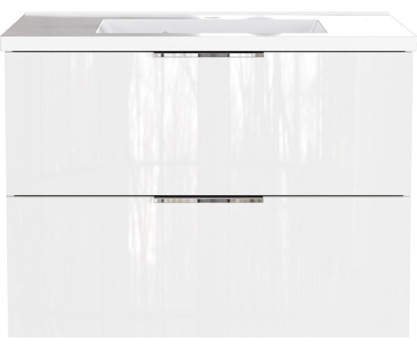 Бял гланцов стенен шкаф за мивка 81x61 cm Celano – Germania