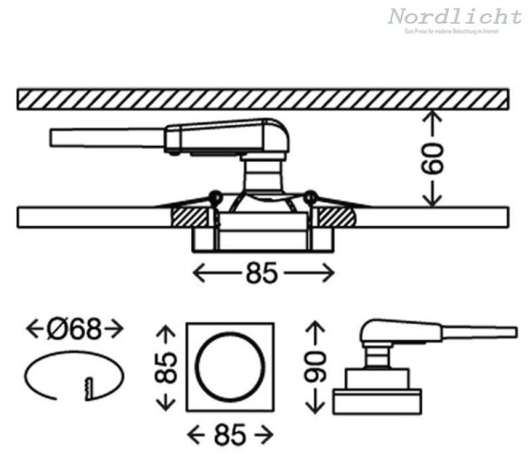 Briloner 7200-016 - LED Лампа за баня ATTACH 1xGU10/3W/230V