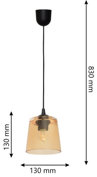 Висящ полилей LUCEA 1xE27/15W/230V