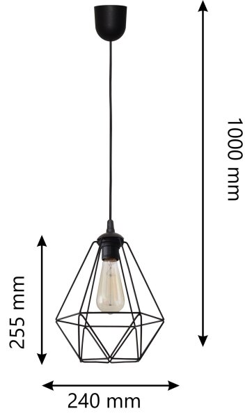 Висящ полилей KARO 1xE27/15W/230V