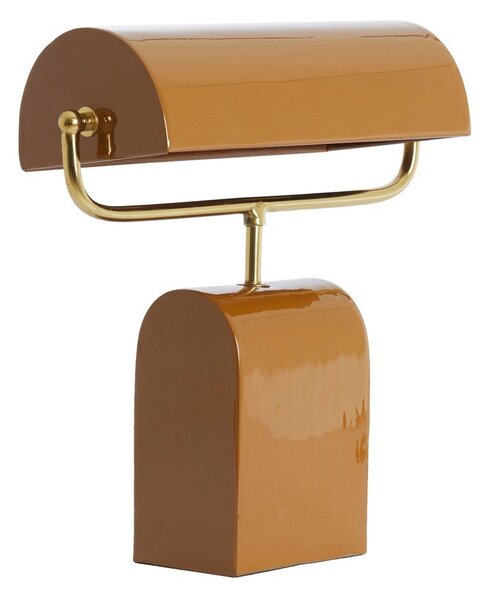 Оранжева метална настолна лампа (височина 38 cm) Cardona – Light & Living