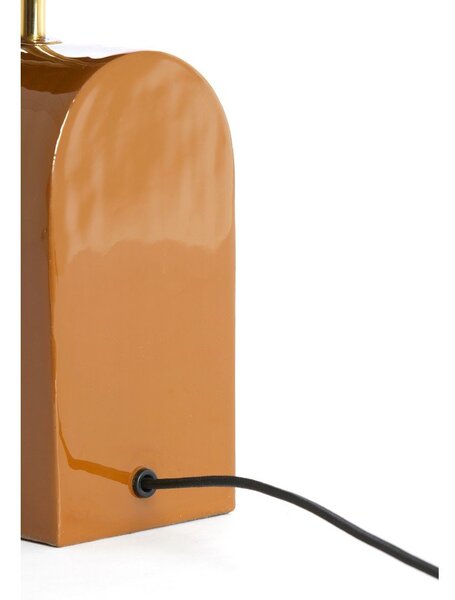Оранжева метална настолна лампа (височина 38 cm) Cardona – Light & Living