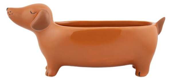 Керамично покритие за кашпа Sausage Dog – Sass & Belle
