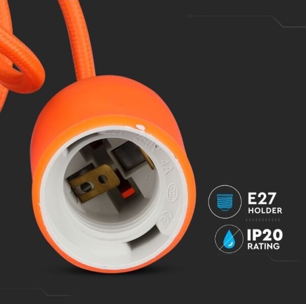 Висящ полилей 1xE27/60W/230V оранжев