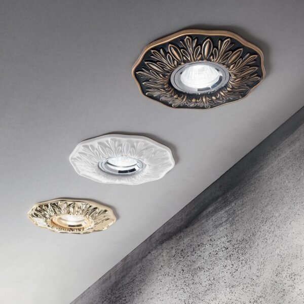 Ideal Lux - Вградено осветително тяло POLKA 1xGU10/50W/230V златно