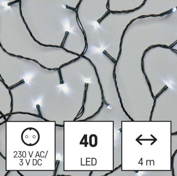 Външна LED гирлянда 40xLED/9m IP44, студено бяла