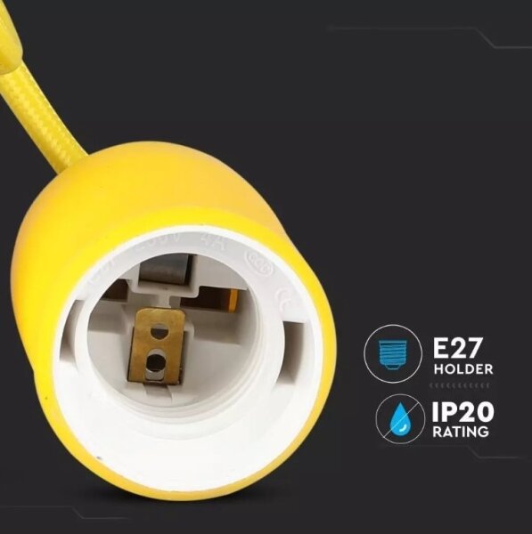 Висящ полилей 1xE27/60W/230V жълт