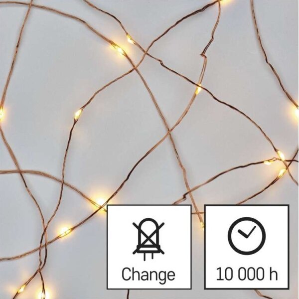 LED външна гирлянда 40xLED/9m IP44 топла бяла