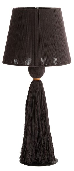 Тъмнокафява настолна лампа с текстилен абажур (височина 58 cm) Espino – Light & Living