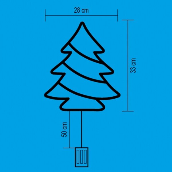 LED Декорация за прозорец 35xLED/3xAA топло бяла