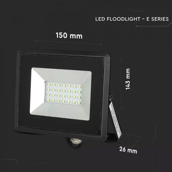 LED прожектор 20W 230V IP65, зелен светлина