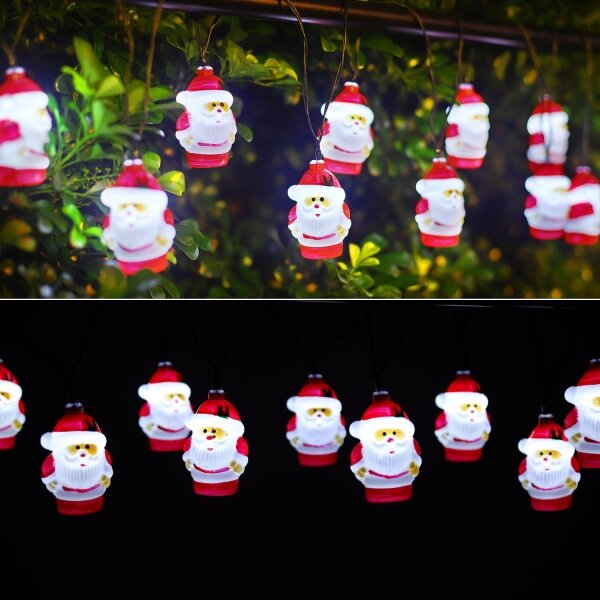 Aigostar - соларна LED гирлянда 10xLED/3,8 m IP44 студено бяла