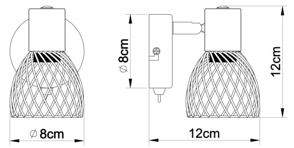 Globo - Стенен спот TEXAS 1xE14/40W/230V