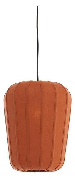 Теракотено висящо осветително тяло с текстилен абажур ø 10 cm Bibury – Light & Living