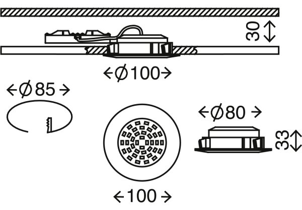 Briloner 7206-018 -LED Луничка за баня ATTACH LED/10,5W/230V IP44