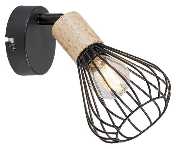 Rabalux 3147 - Стенен спот FARFALLE 1xE14/25W/230V черен/бук