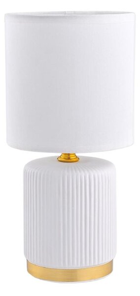 Zuma Line HS8720-WH - Настолна лампа 1xE14/40W/230V бял/златист