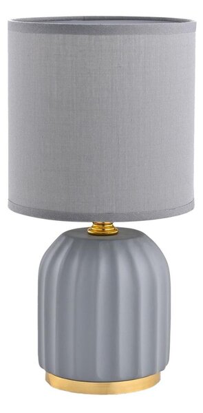 Zuma Line HS8723-GR - Настолна лампа 1xE14/40W/230V сив/златист