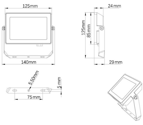 Philips - LED Екстериорен прожектор PROJECTLINE LED/20W/230V IP65 4000K