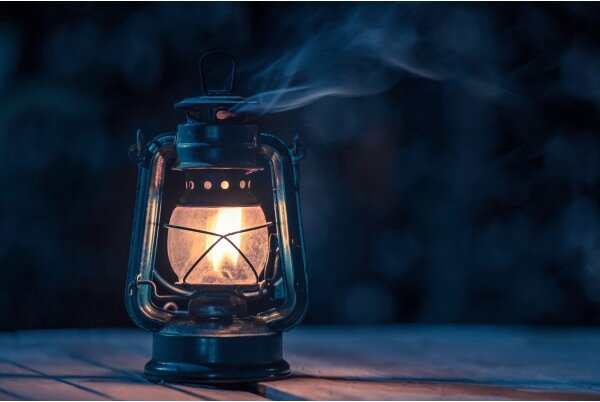 Brilagi - Газова лампа LANTERN 28 см син