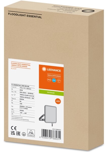 Ledvance - LED Екстериорен стенен прожектор FLOODLIGHT LED/20W/230V 6500K IP65