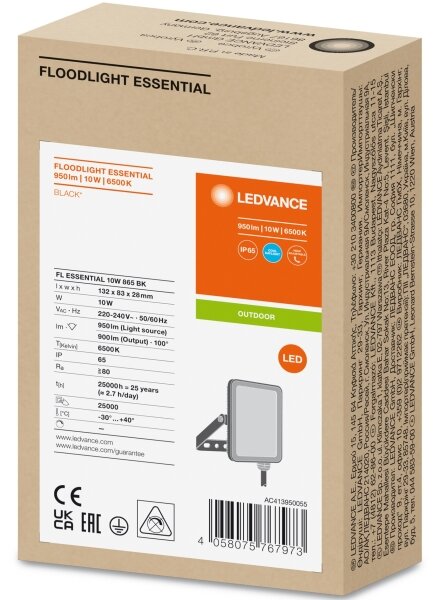 Ledvance - LED Екстериорен стенен прожектор FLOODLIGHT LED/10W/230V 6500K IP65