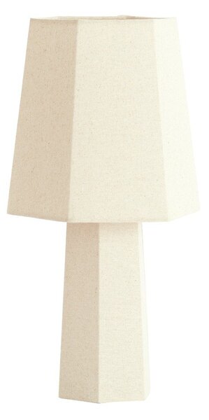 Кремава настолна лампа с текстилен абажур (височина 50 cm) Musabo – Light & Living