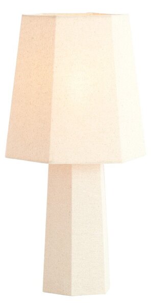 Кремава настолна лампа с текстилен абажур (височина 50 cm) Musabo – Light & Living
