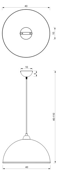 Пендел KITCHEN 1xE27/15W/230V бял/златист