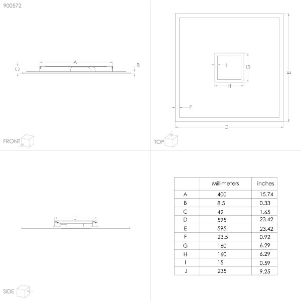 Eglo 900572 - LED RGBW Димируемо таванно осветително тяло BORDONARA LED/36W/230V + ДУ