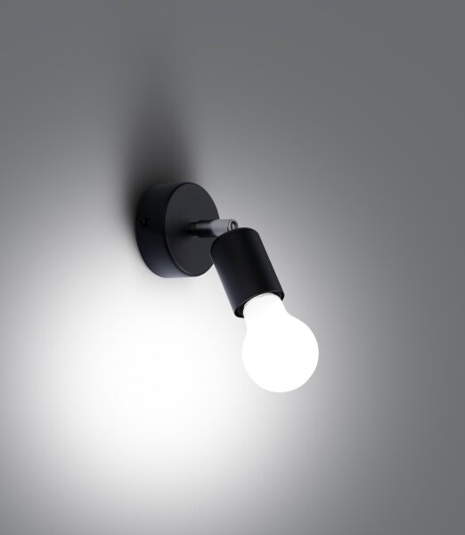 Sollux SL.1120 - Стенен спот FORNES 1xE27/60W/230V черен