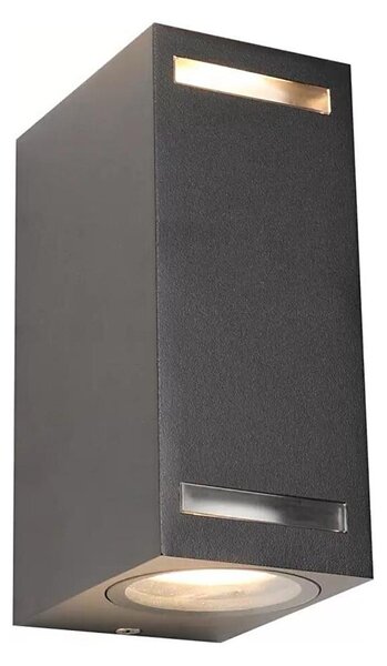 Екстериорен аплик FAVEIRA 2xGU10/7W/230V IP44 антрацит