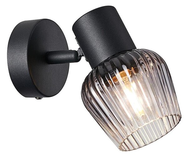 Prezent 14100 - Спот аплик OASIS 1xE27/60W/230V черен/опушен