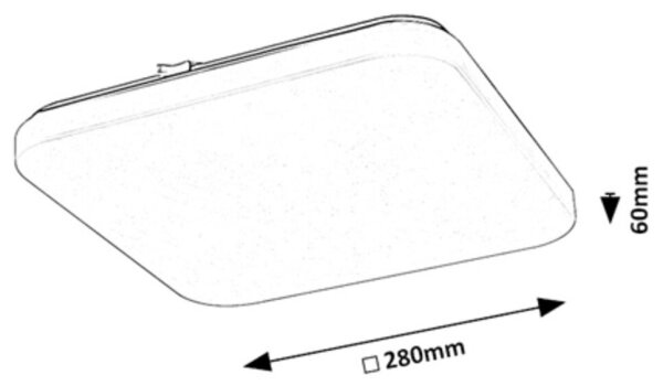 Rabalux 71107 - LED Плафониера VENDEL LED/12W/230V 3000K 28x28 см