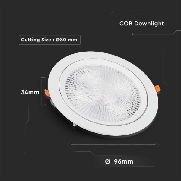 LED Лампа за окачен таван SAMSUNG CHIP LED/10W/230V 6400K