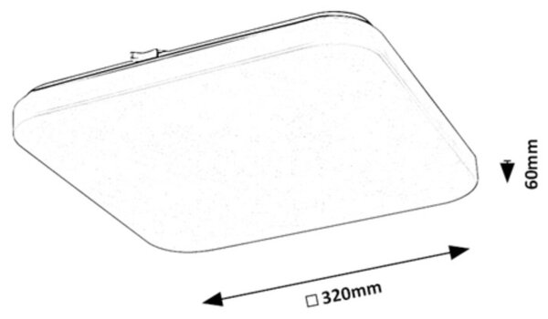 Rabalux 71108 - LED Плафониера VENDEL LED/18W/230V 3000K 32x32 см