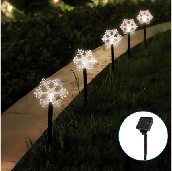 Aigostar LED соларна коледна лампа LED/0,054W/1,2V 1m IP65 студена бяла